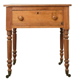 19th Century Country English Fruitwood Farmhouse Work Table