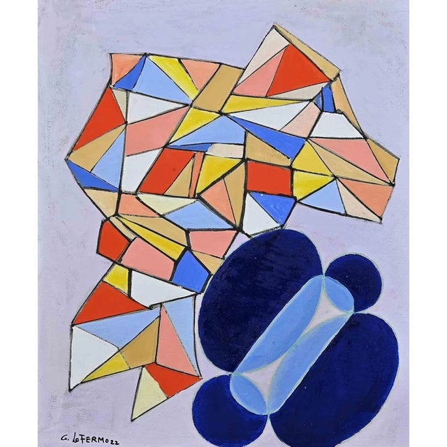 Giorgio Lo Fermo, Abstract Composition, Original Oil on Canvas, 2022 For Sale