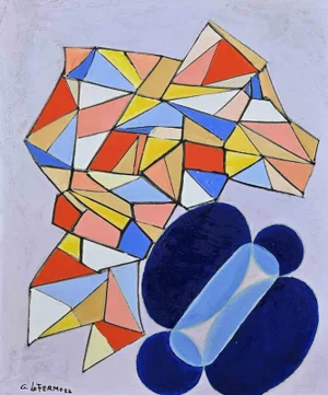Giorgio Lo Fermo, Abstract Composition, Original Oil on Canvas, 2022