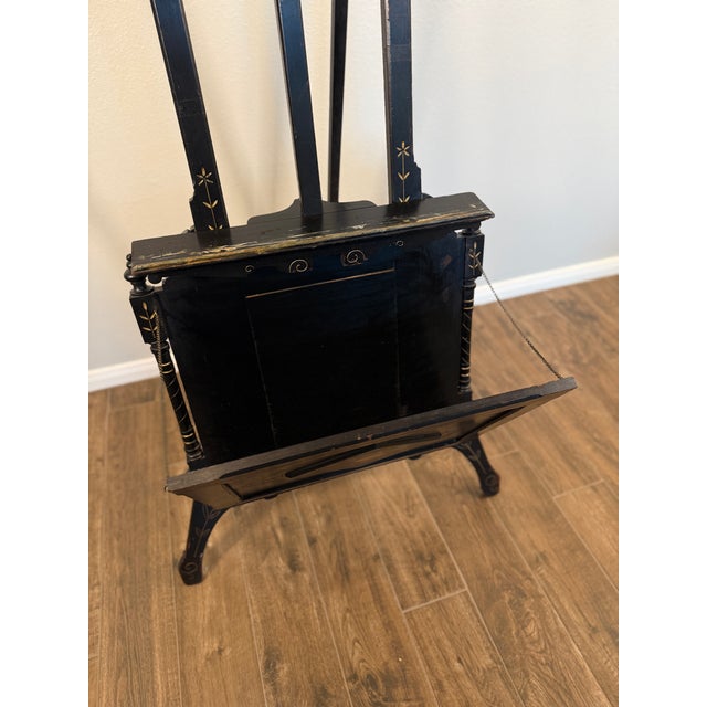 Antique 19th Century Eastlake Ebonized Cherry Studio Easel Aesthetic Movement Portfolio Stand For Sale - Image 17 of 18