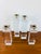 Mid-Century Modern Vintage Karl Springer Style Chunky Clear Lucite Set of 4 Candle Holders For Sale - Image 3 of 8