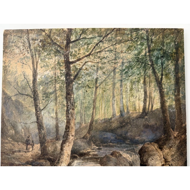 Frederick Davis, Landscape, 1877, Watercolor For Sale - Image 9 of 9