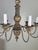 Bronze Antique Italian Giltwood and Iron Six-Light Chandelier For Sale - Image 8 of 11