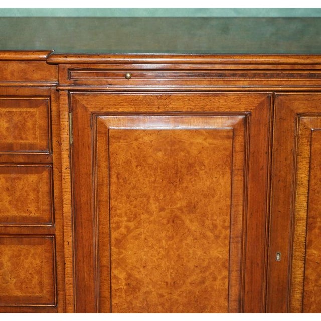 Burr Walnut Breakfront Serving Sideboard by Theodore Alexander For Sale - Image 10 of 18