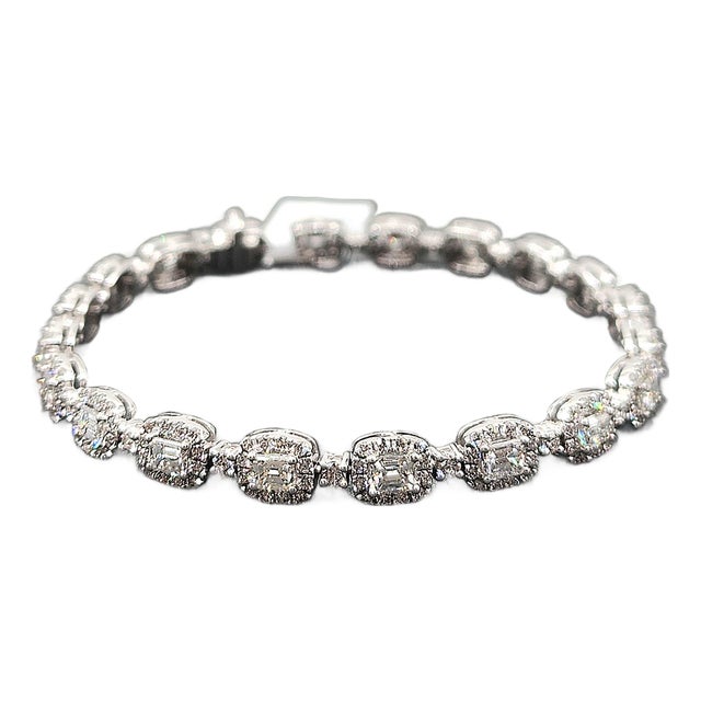 5.67 Ct Diamond Bracelet Tennis Bracelet For Sale