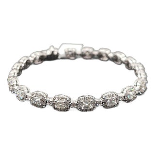 5.67 Ct Diamond Tennis Bracelet For Sale