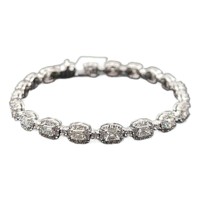 5.67 Ct Diamond Tennis Bracelet For Sale