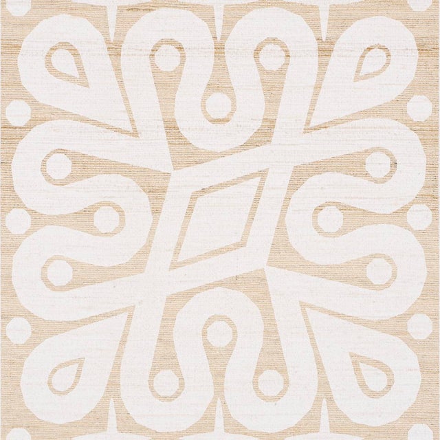 Contemporary SAMPLE - Schumacher x Celerie Kemble Borneo Silk Fabric In White For Sale - Image 3 of 4