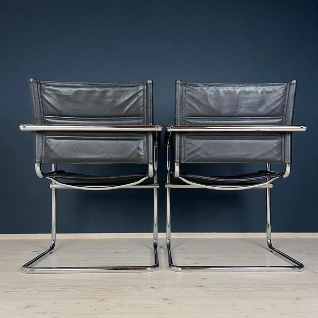 Set of Mid-Century Bauhaus Style Office Chairs by Mart Stam for Stol Kamnik, 1980s For Sale - Image 6 of 13