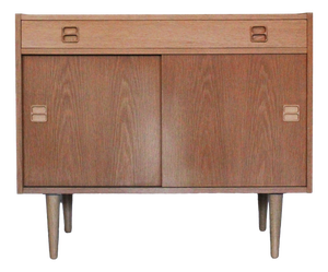 Vintage Danish Sideboard in Oak with Sliding Doors and Drawer, 1960s