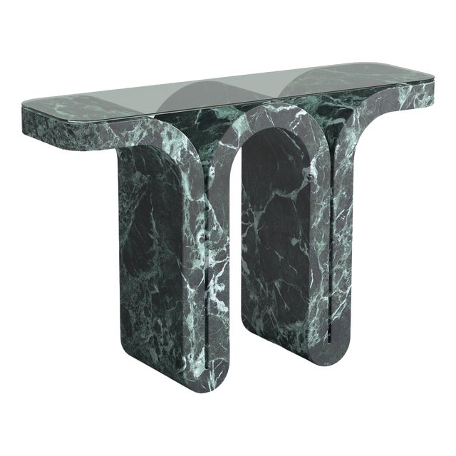 Fold Verde Alpi Console Table by Etamorph For Sale