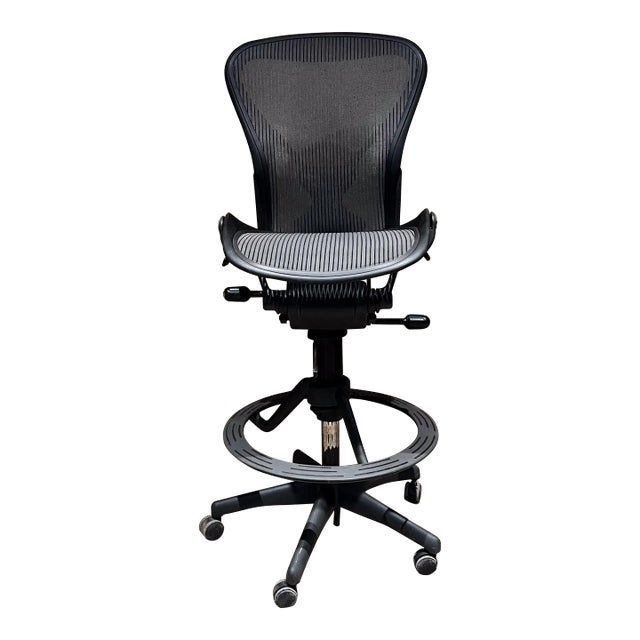 Vintage Herman Miller Aeron Classic Stool Armless Chair For Sale