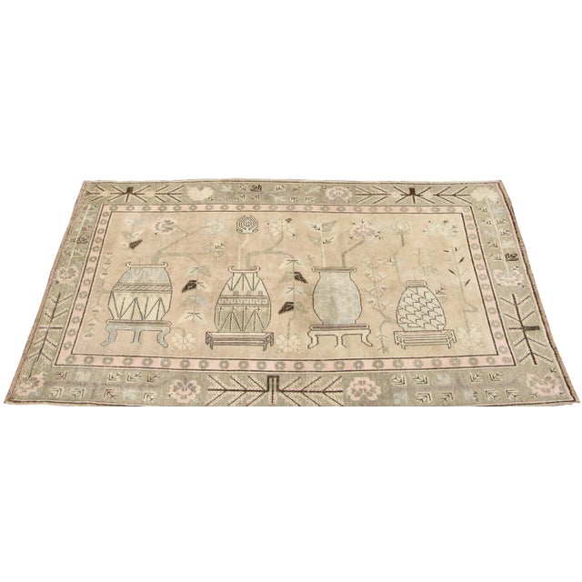 19th Century 19th Century Vintage Central Asian Samarkand Rug For Sale - Image 5 of 9