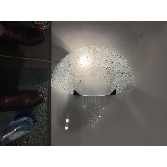 Mid-Century Modern Large Sculptural Murano Glass Sconces by VE.SO.I DESIGN, 1980s, Set of 2 For Sale - Image 3 of 11