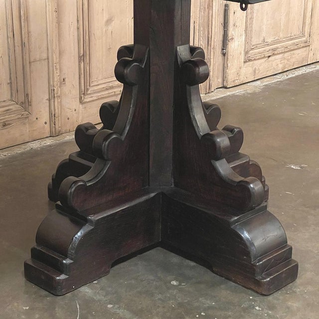 Grand Country French Elm Double Pedestal Dining Table For Sale - Image 13 of 18