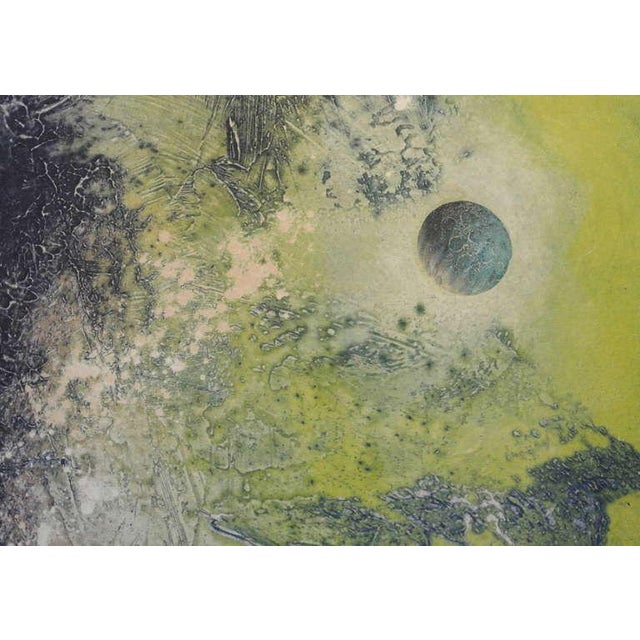 1990s Mikulas Kravjansky, Surrealist Intaglio Mixed Media Monotype on handmade paper, 1999 For Sale - Image 5 of 6