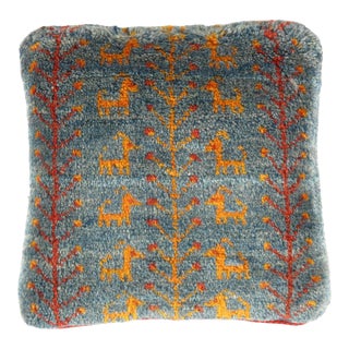 1980s Pasargad DC Fine Hand Knotted Gabbeh Pillow For Sale