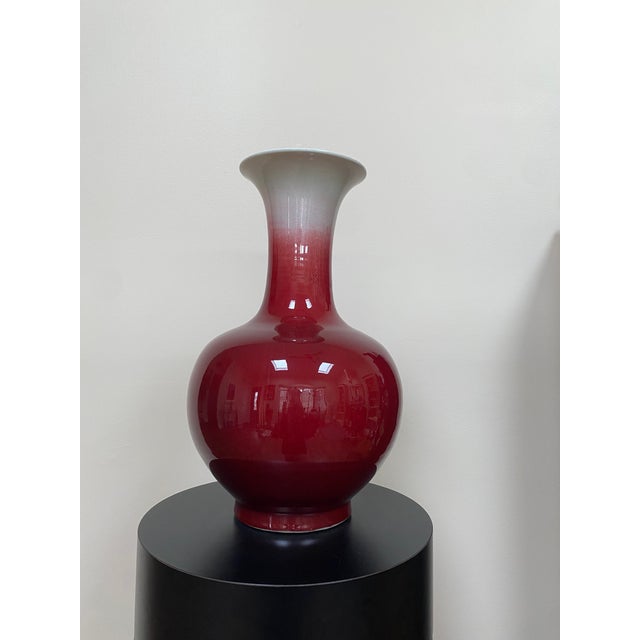 Mid 20th Century Chinese Sang De Boeuf Porcelain Vase For Sale - Image 4 of 14