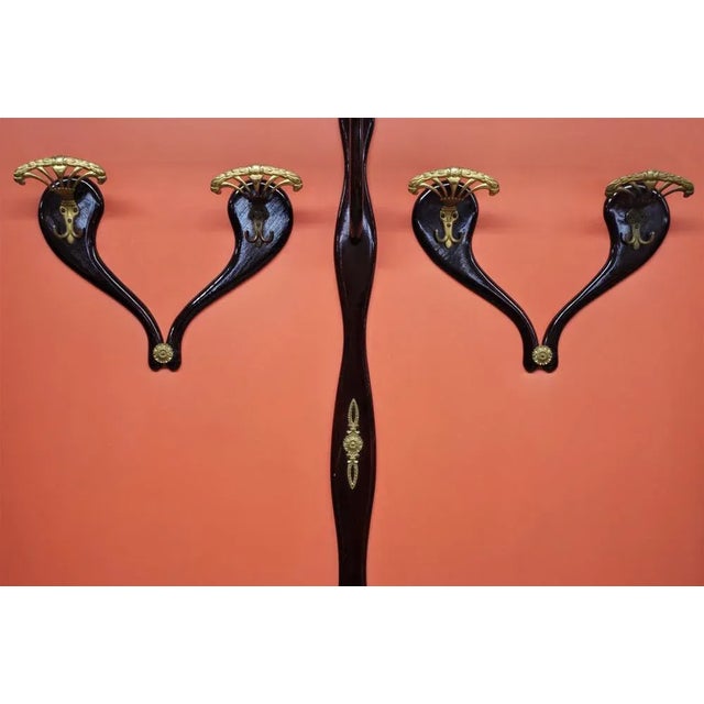 1950s Wall Coat Rack and Console, 1950s, Set of 2 For Sale - Image 5 of 17