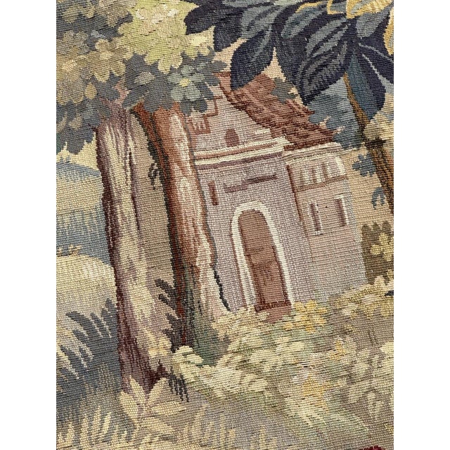 Vintage French Handwoven Aubusson Tapestry, 1940s For Sale - Image 15 of 18