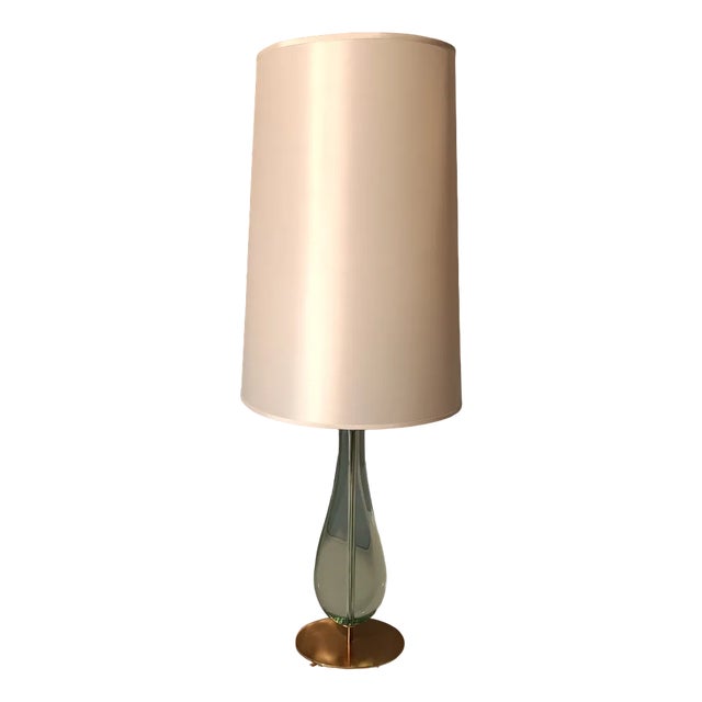 Table Lamp in Brass and Glass by Max Ingrand for Fontana Arte, 1950s For Sale