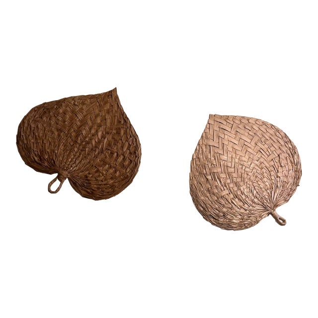 1960’s-70s Mid-Century Modern Post Modern Rattan Wall Fans For Sale