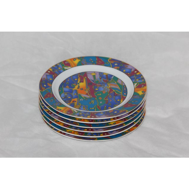 Porcelain Dessert Plates, France, 1990s, Set of 6 For Sale - Image 6 of 18