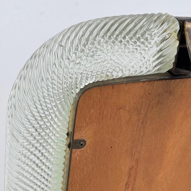 Large Torchon Glass Photo Frame attributed to Ercole Barovier for Barovier & Toso, 1938 For Sale - Image 13 of 16