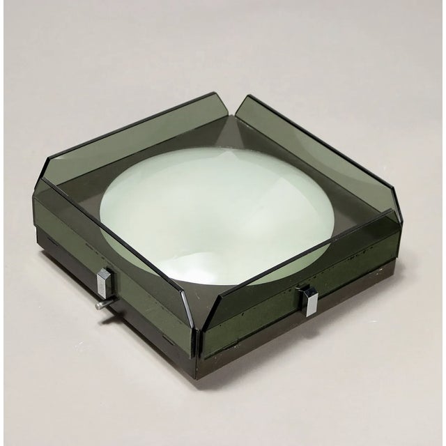 Glass and Metal Wall Lamp from Veca, 1960 For Sale - Image 6 of 9