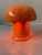 Vintage mushroom table lamp in orange ceramic by Massive. 1960s. Mood lamp. Beautiful condition. No chips. E14 fitting....