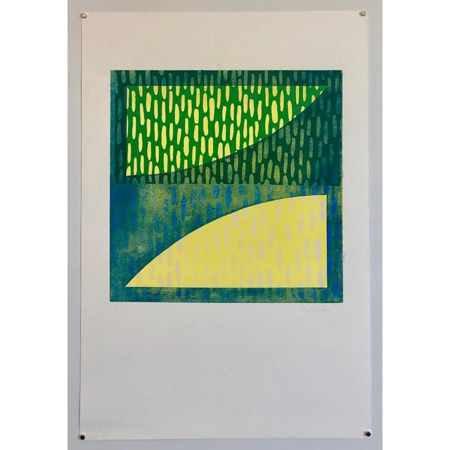 1990s Pierre ObandoAbstract Modernist Colorful Bold Monoprint Monotype Painting Print Pierre Obando, 1997 For Sale - Image 5 of 5