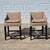 Transitional Pair of Lee Industries Linen Slipcovered Upholstered Counter Height Stools For Sale - Image 3 of 13