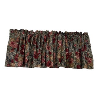 Pack of 2 Red Floral Valances 16x45 Each New For Sale