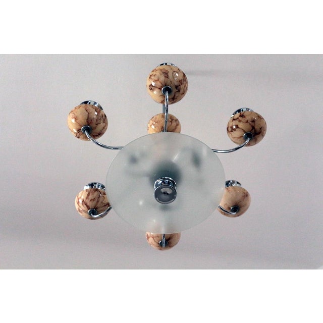 Art Deco Chandelier in Chrome, 1930s For Sale - Image 6 of 14