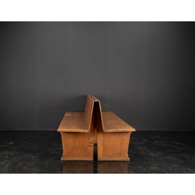 Vintage Oak Bench, 1960s For Sale - Image 6 of 18