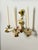 Metal Vintage Floral Three-Candle Toleware Sconce For Sale - Image 7 of 9