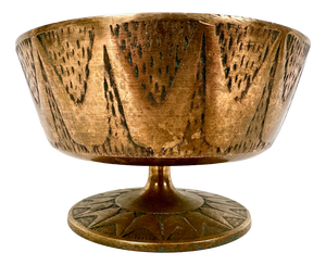 Vintage Danish Brass Footed Pedestal Bowl from Nordisk Malm, 1950s