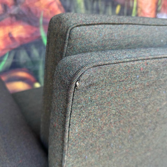 Dark Green Florence Knoll for Knoll Associates Settee Loveseat For Sale - Image 8 of 11