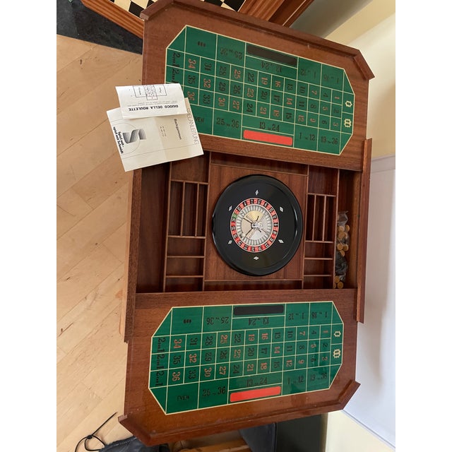 Hollywood Regency Inlaid Gaming Table, Italy, 1960s For Sale - Image 12 of 16