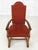 Antique French Wood and Red Fabric Chairs, Set of 8 For Sale - Image 10 of 12