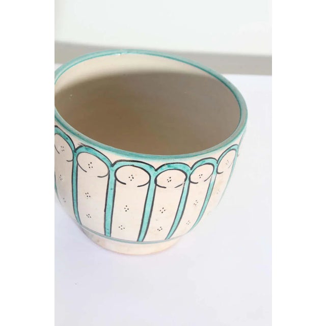 Moroccan Ceramic Glazed Covered Urn Handcrafted in Fez Morocco For Sale In Palm Springs - Image 6 of 12