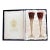 1980s Faberge Xenia Ruby Red Crystal Champagne Flutes - Set of Two With Presentation Box For Sale