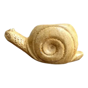 Large Snail Terra Cotta Glazed Planter