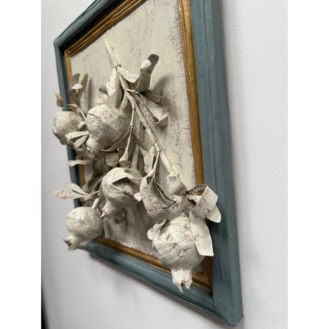 Early 21st Century Three-Dimensional Papier Mache' Botanical Art in Papier Mache Frame For Sale - Image 5 of 10