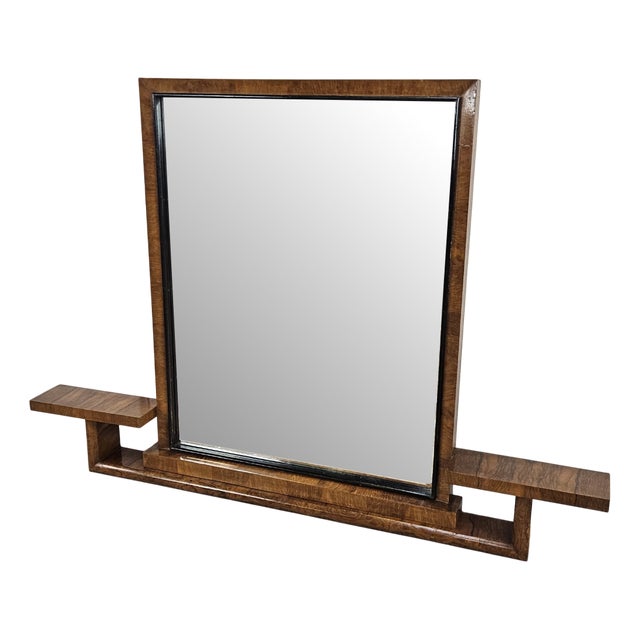 Art Deco Rationalist Briar Mirror, 1930 For Sale