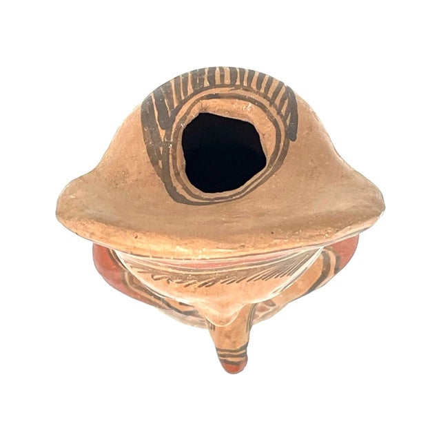 Ceramic 1950s Female Nahua Figurine From Guerrero, Mexico - 11" H X 4" Diam. For Sale - Image 7 of 8