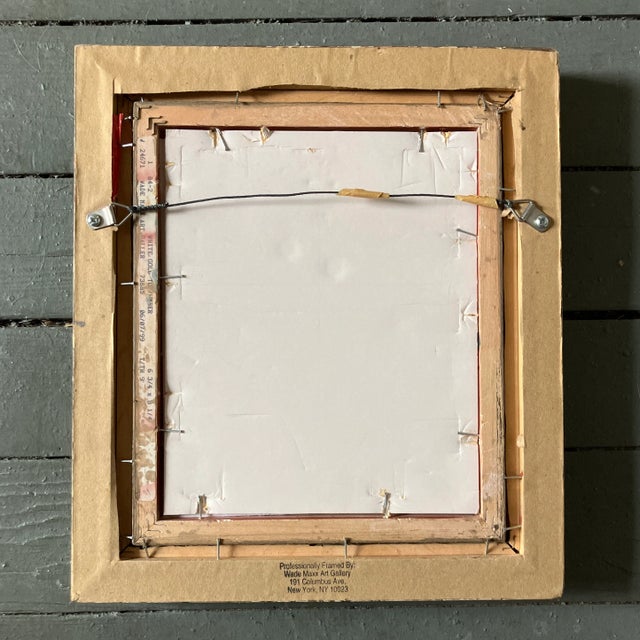 1970s Vintage Abstract Female Nude Watercolor Painting For Sale - Image 4 of 4