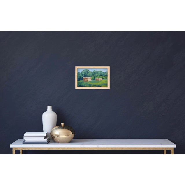 Quiet Places & Journeys — Hay Bales Landscape (Original Oil Landscape) For Sale - Image 16 of 18