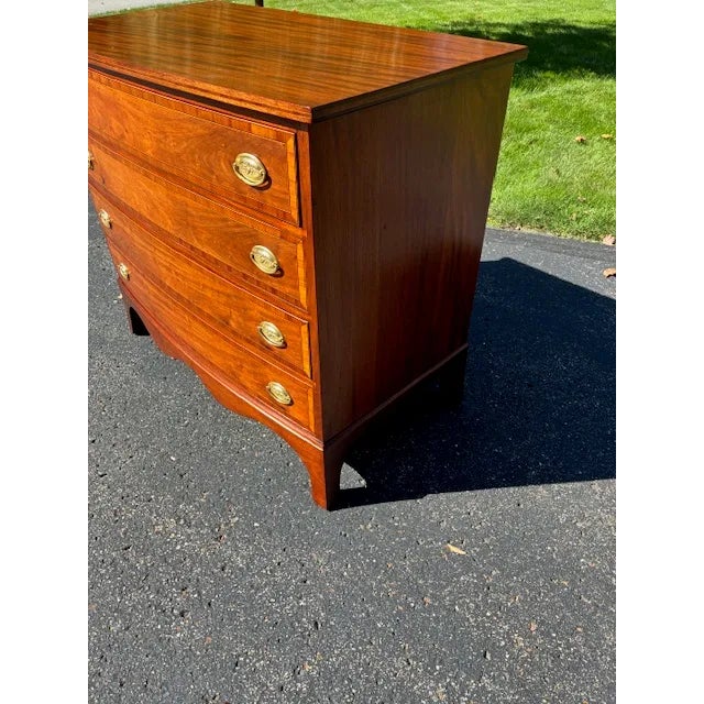1940s 1940s Bow Front Chest For Sale - Image 5 of 9