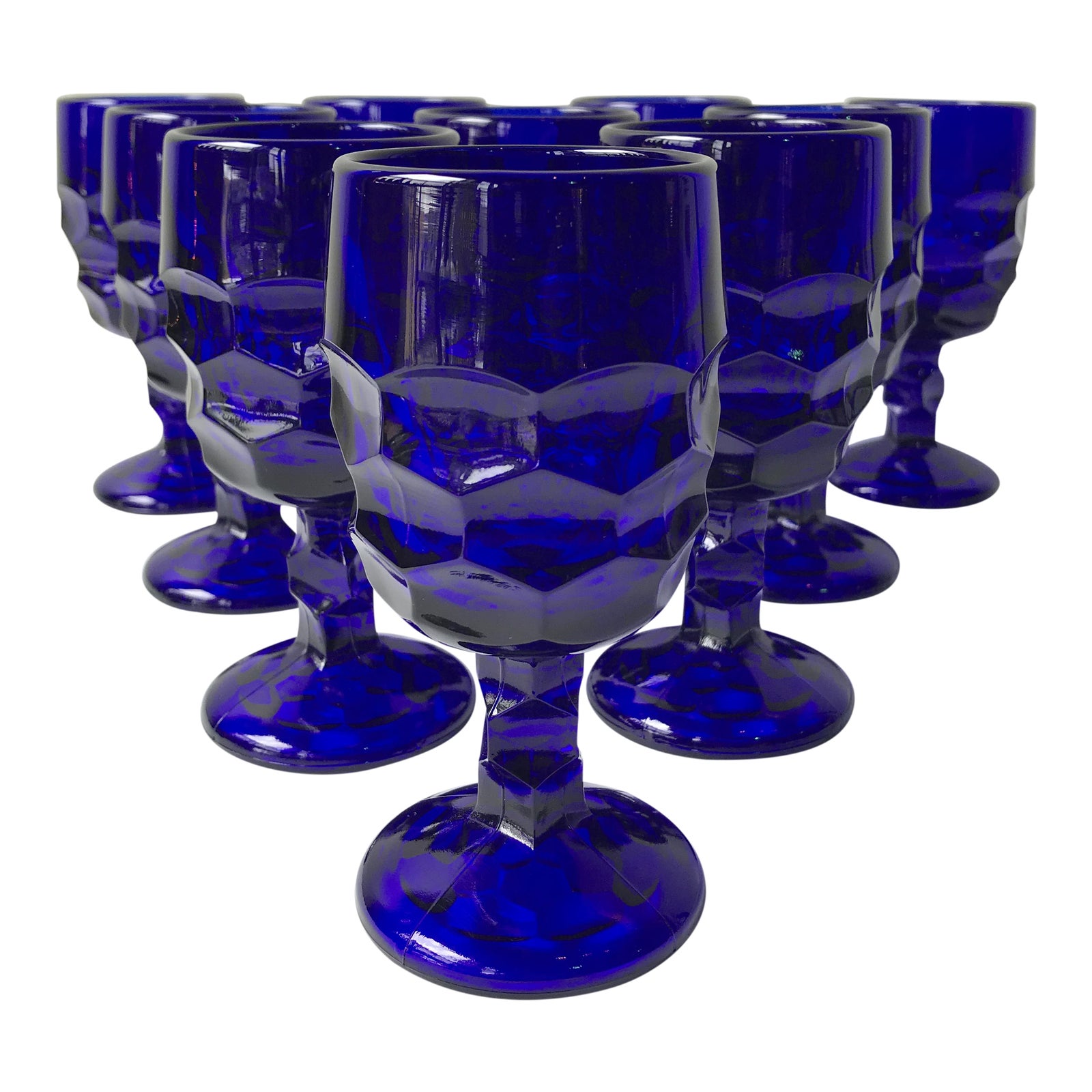 Vintage Cobalt Blue Glasses Chairish